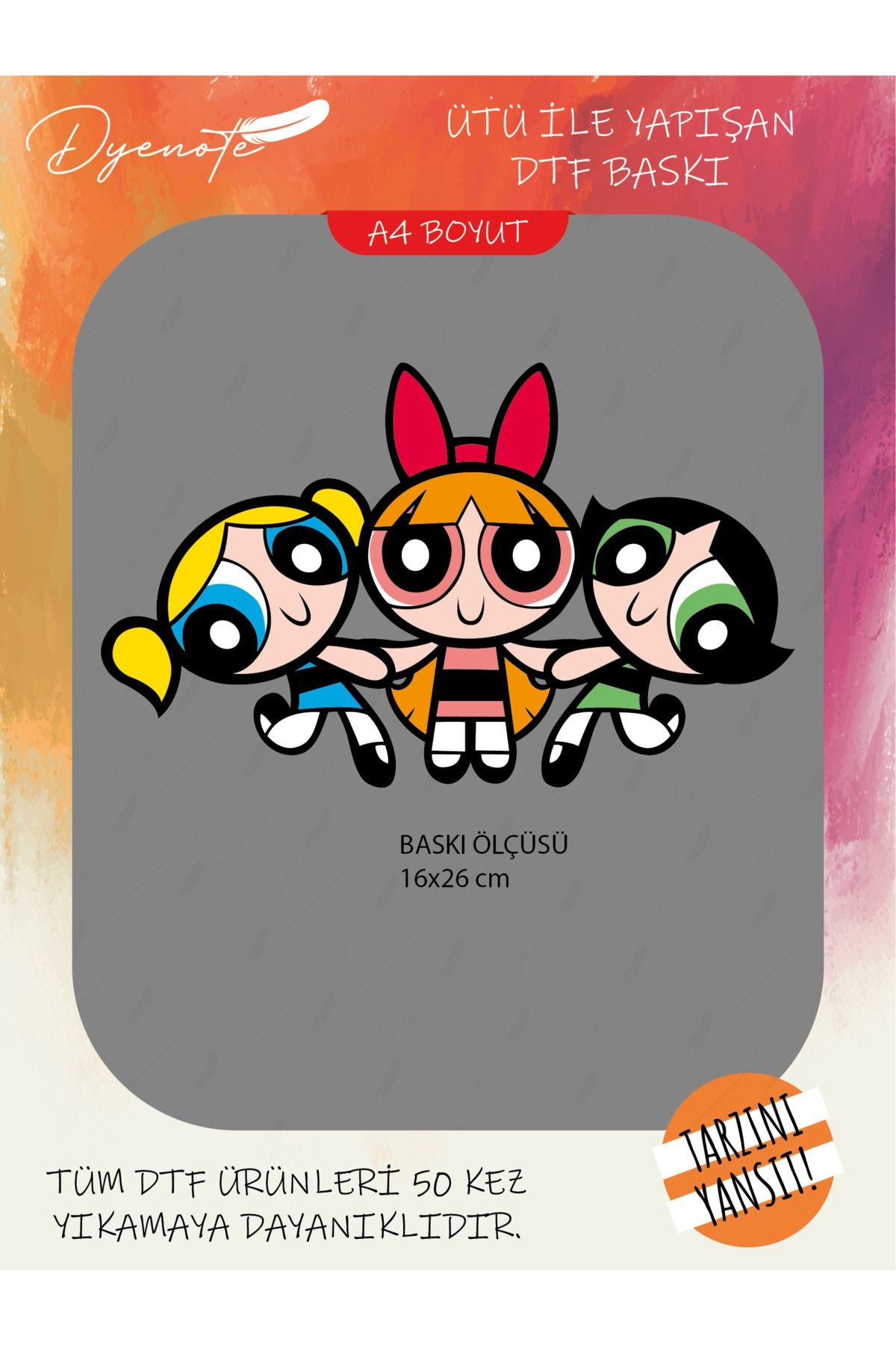 Powerpuff Girls 6 DTF Transfer Kağıdı A4 - Ütüyle Yapıştır