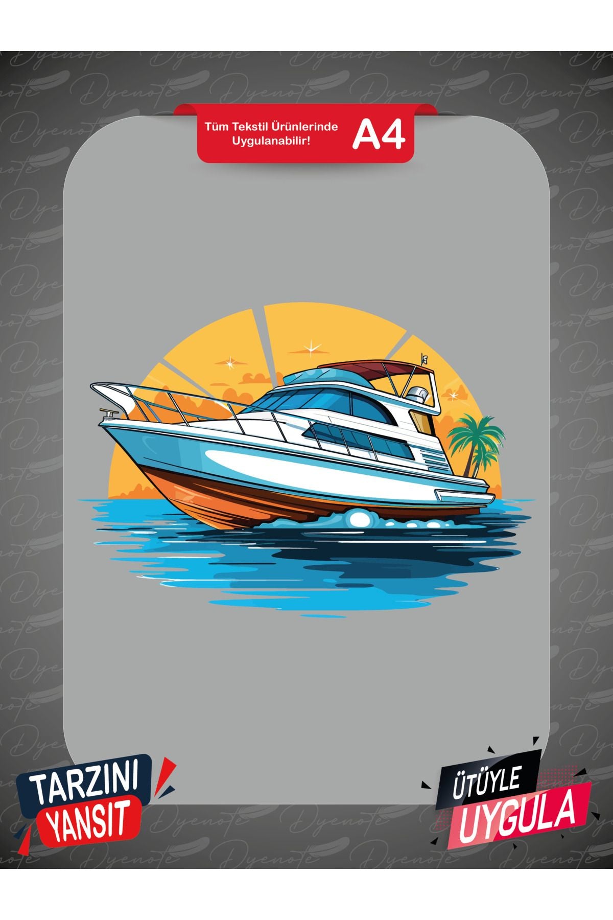 Yacht Boat 14 DTF Transfer Paper A4 - Iron-On