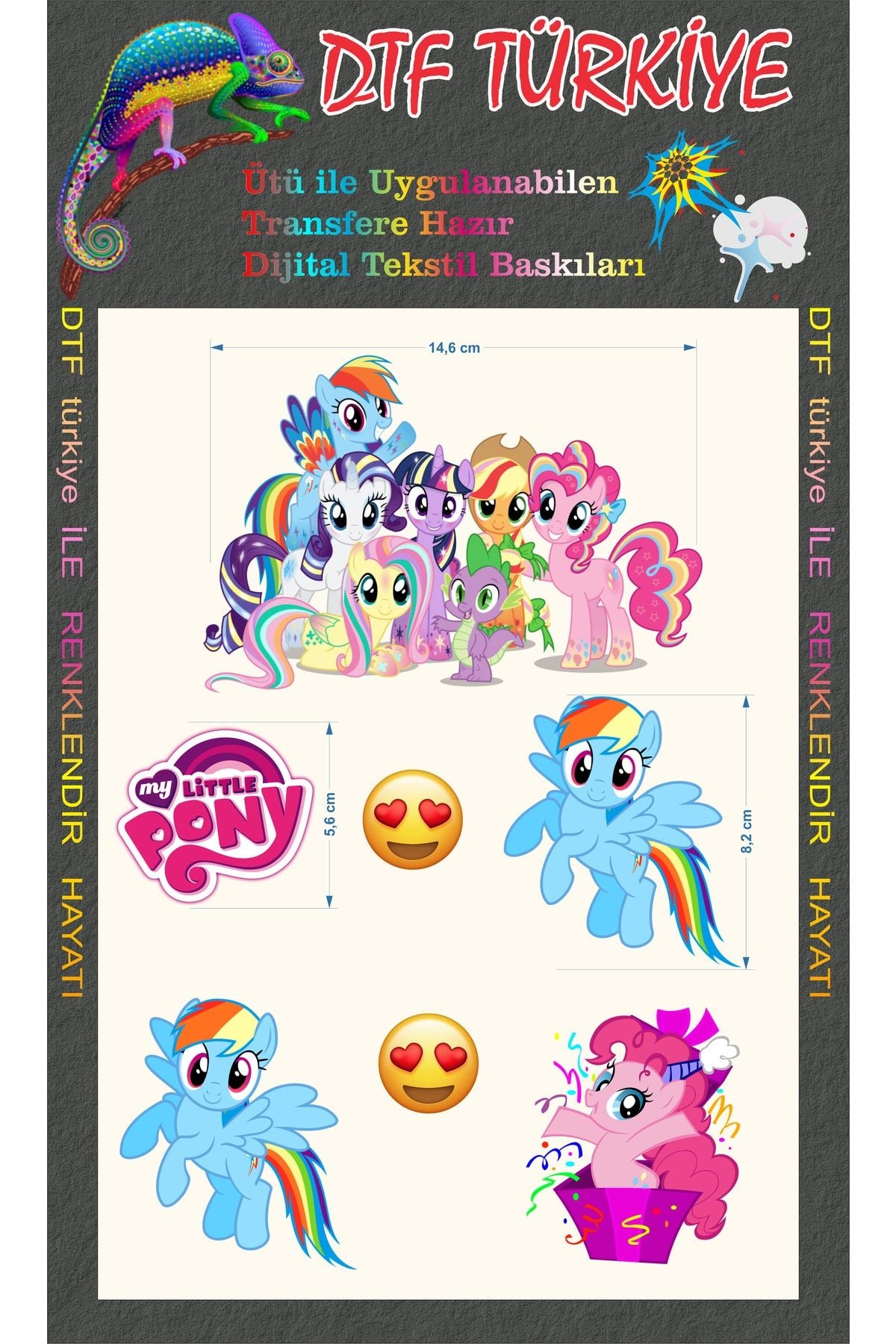 My Little Pony DTF Transfer Kağıdı A4 - Ütüyle Yapıştır