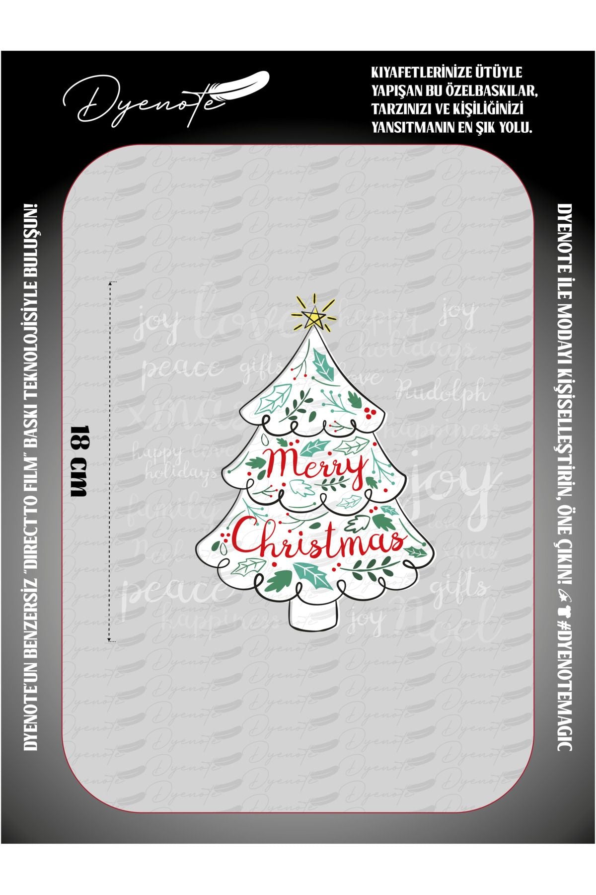 Merry Christmas 5 DTF Transfer Paper A4 - Iron-On