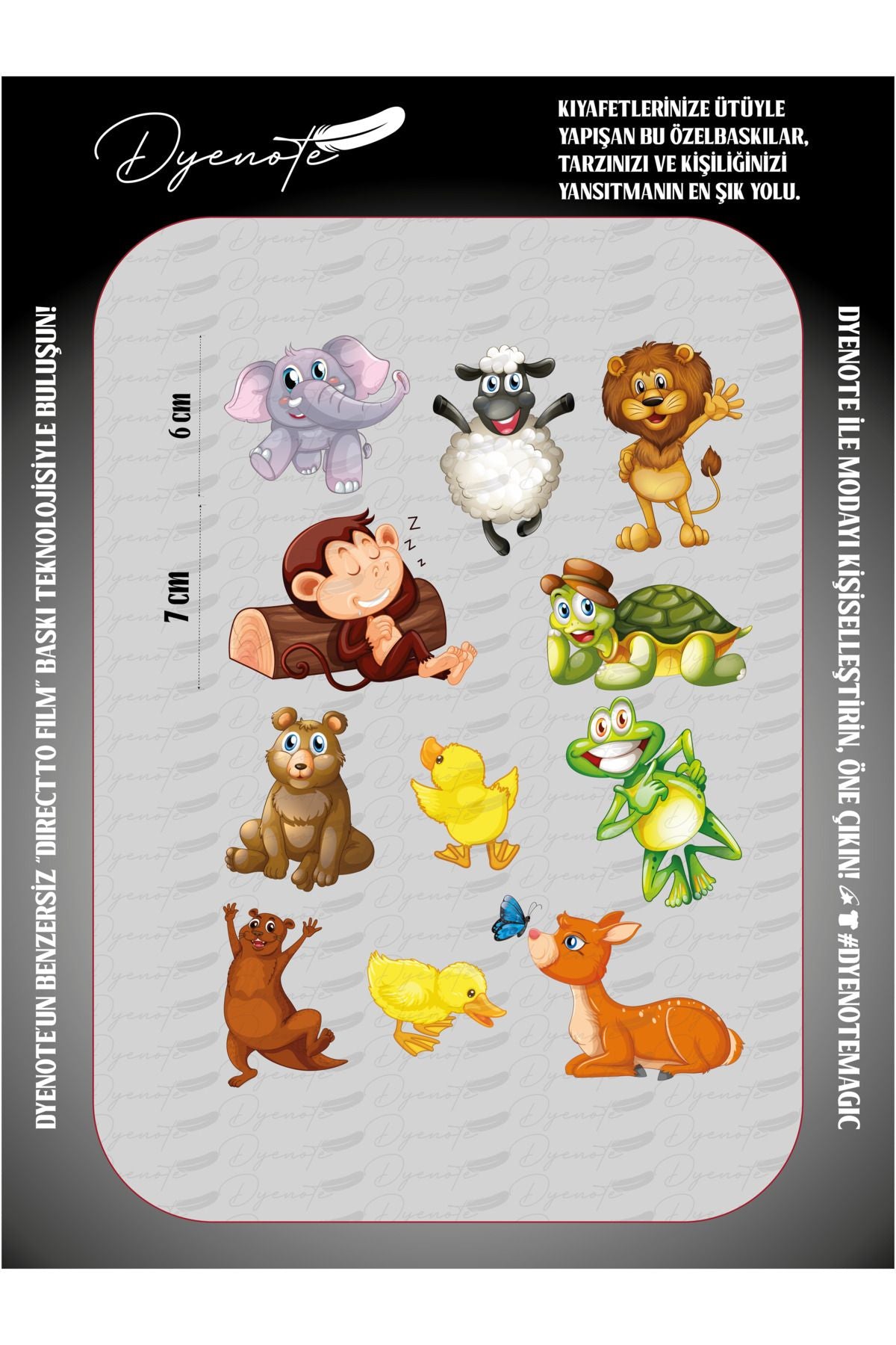 Sweet Animals 1 DTF Transfer Paper A4 - Iron-On