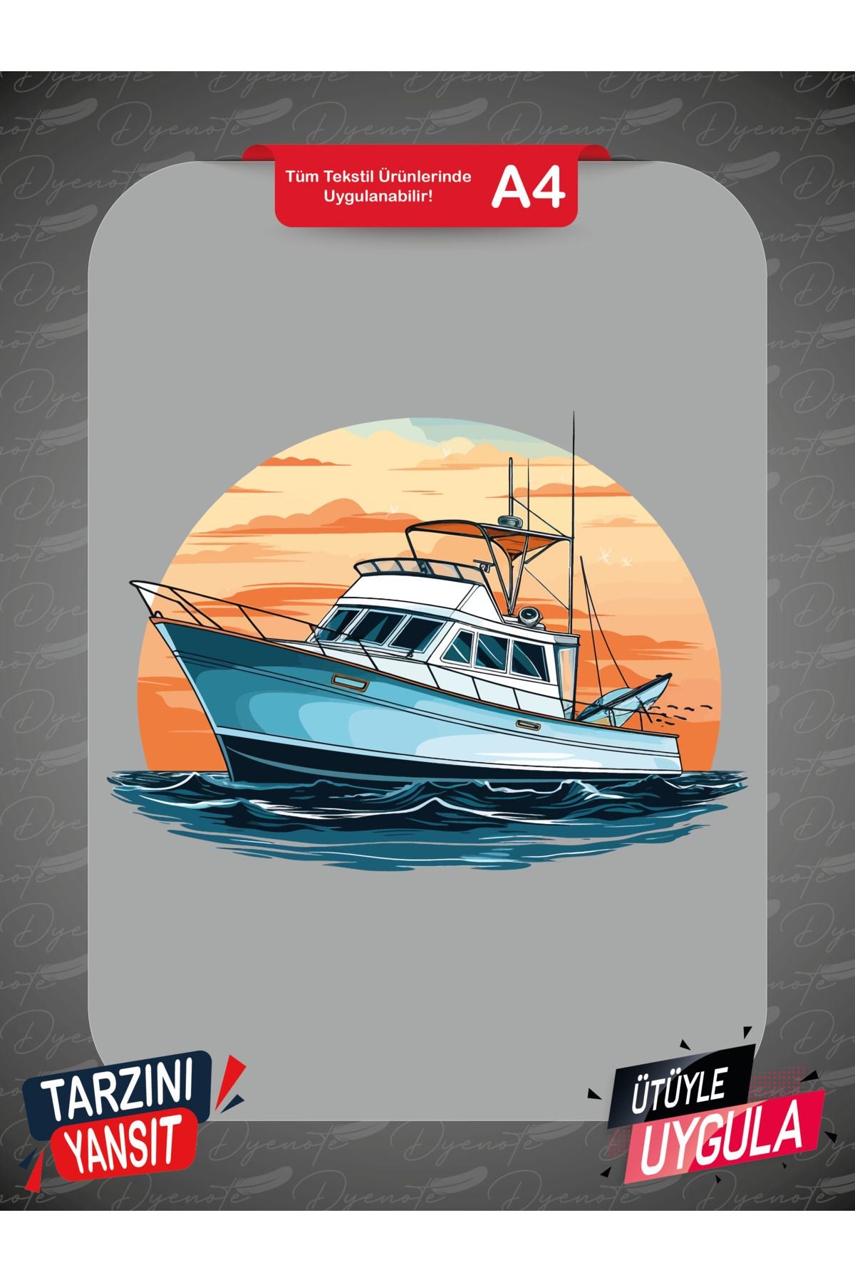 Yacht Boat 17 DTF Transfer Paper A4 - Iron-On