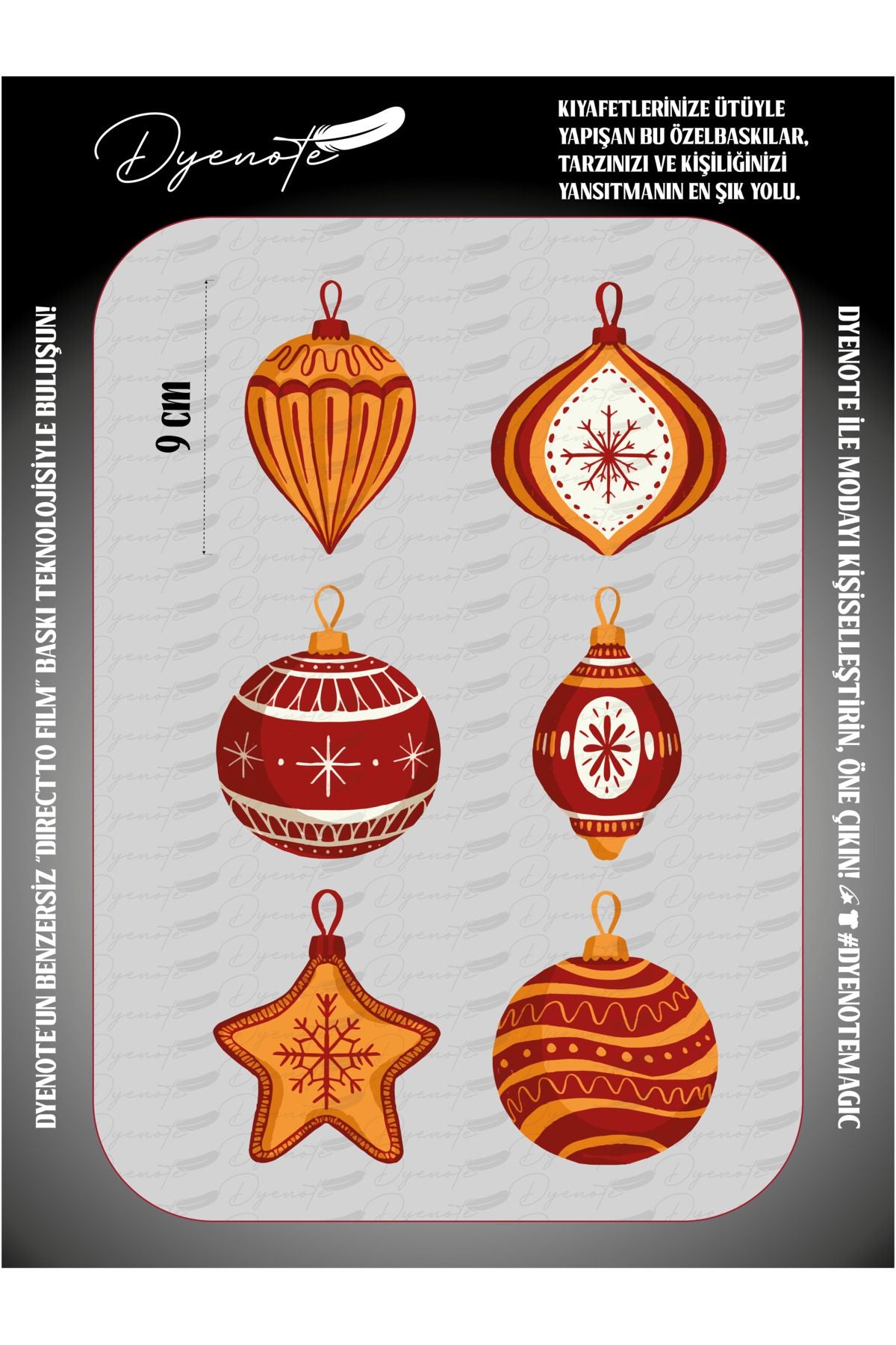 Merry Christmas 16 DTF Transfer Paper A4 - Iron-On