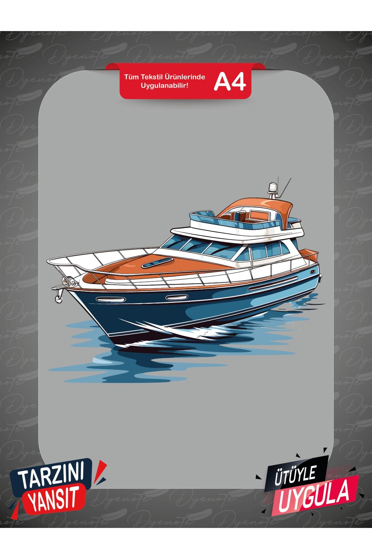 Yacht Boat 9 DTF Transfer Paper A4 - Iron-On