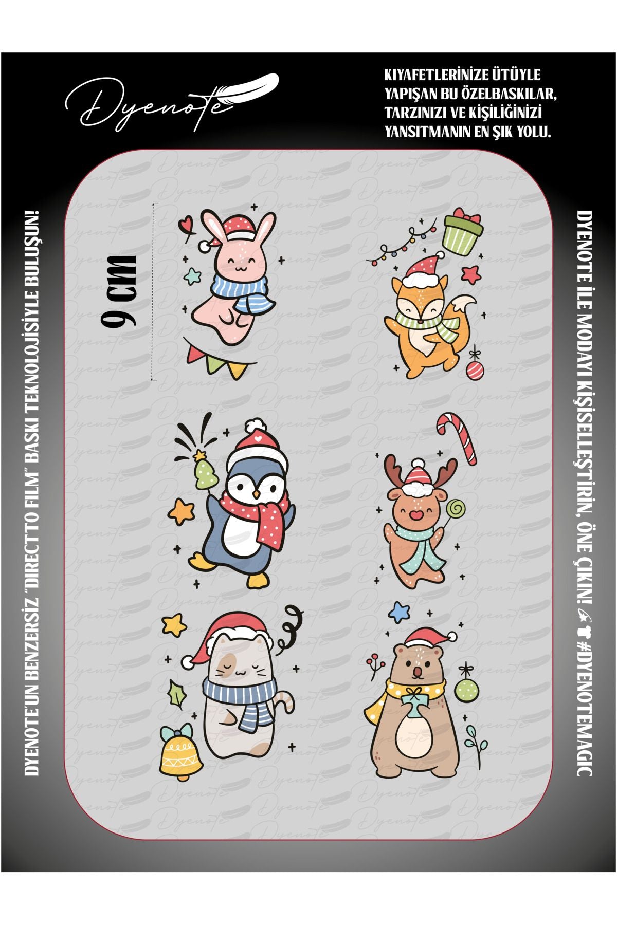 Christmas Sweet Animals DTF Transfer Paper A4 - Iron-On