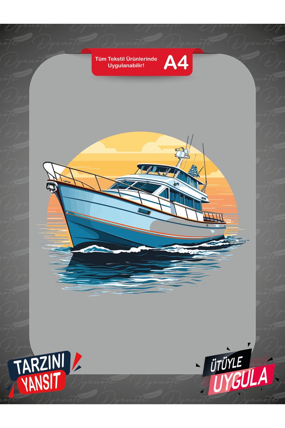 Yacht Boat 11 DTF Transfer Paper A4 - Iron-On