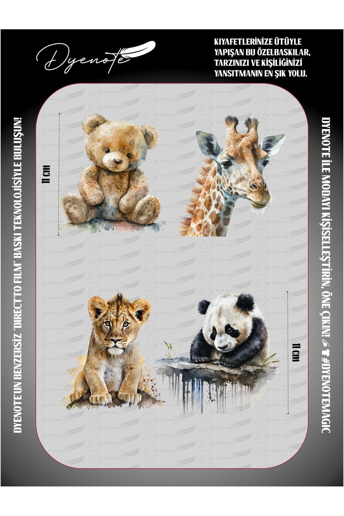 Wild Animals 2 DTF Transfer Paper A4 - Iron-On