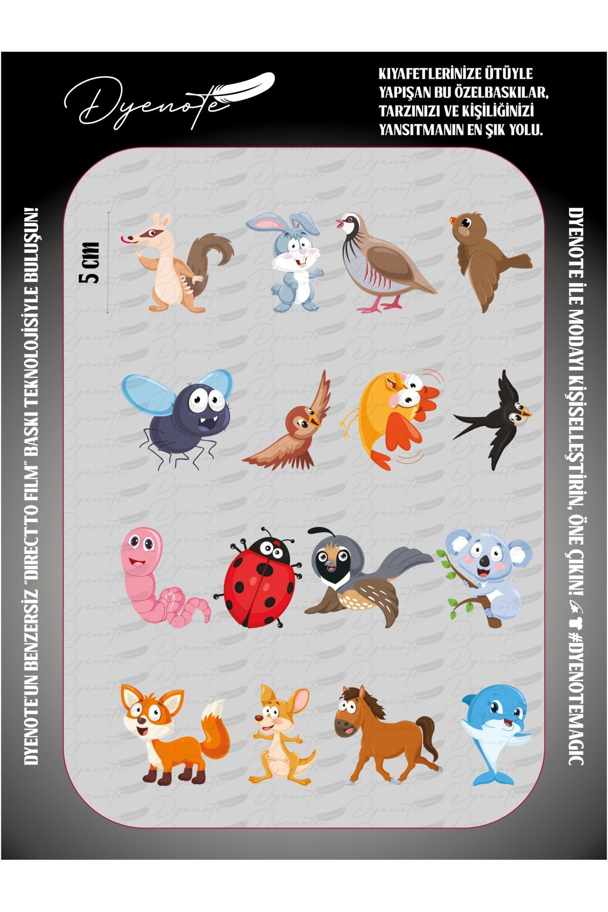 Sweet Animals 10 DTF Transfer Paper A4 - Iron-On