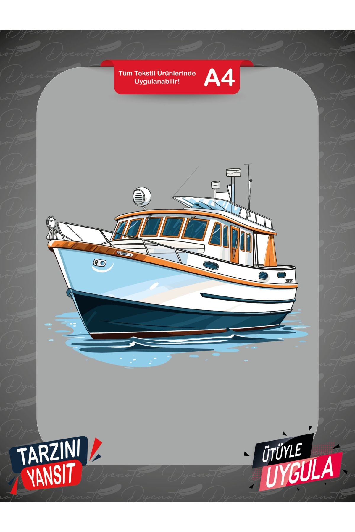 Yacht Boat 8 DTF Transfer Paper A4 - Iron-On