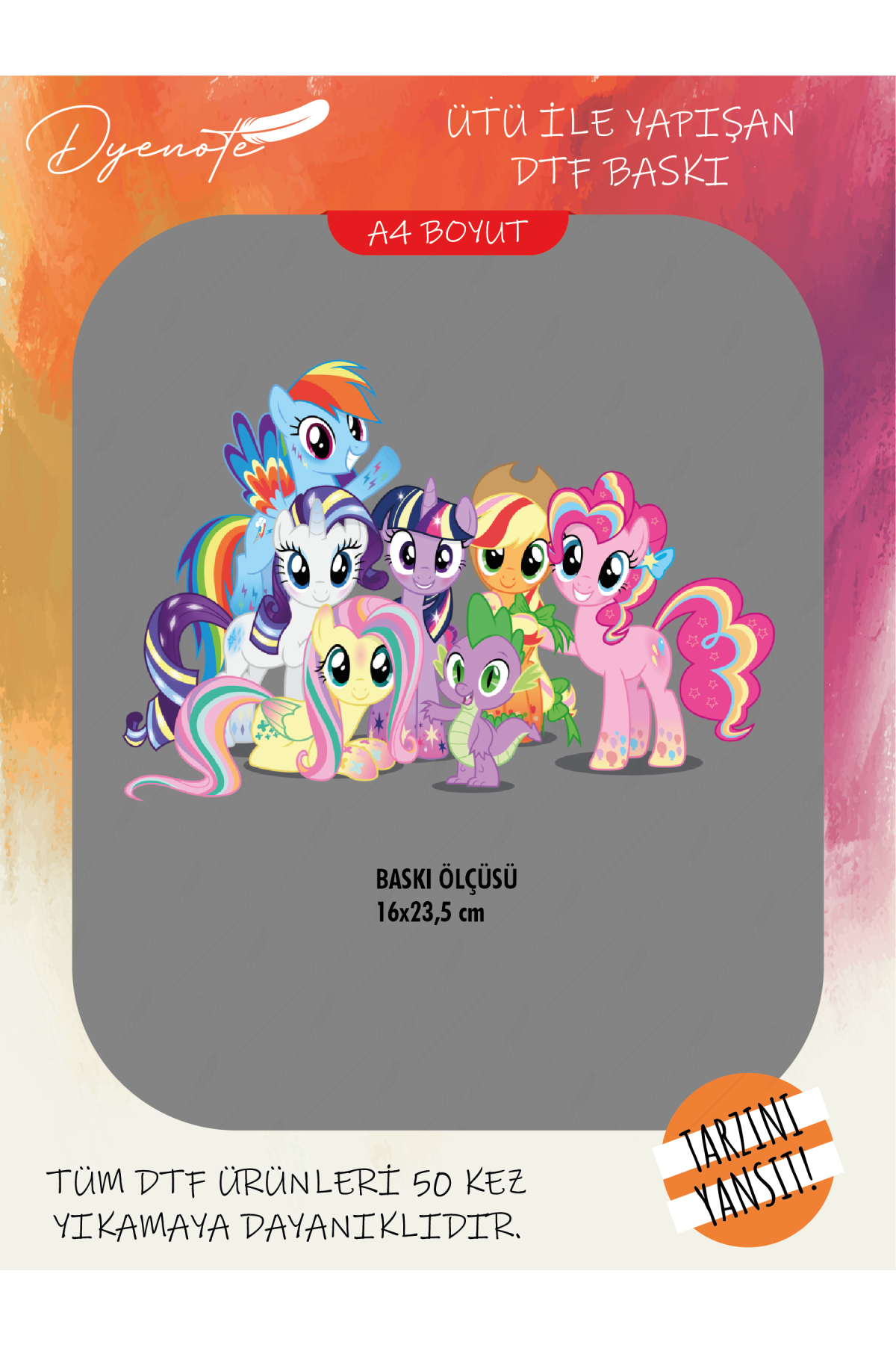 My Little Pony 3 DTF Transfer Kağıdı A4 - Ütüyle Yapıştır