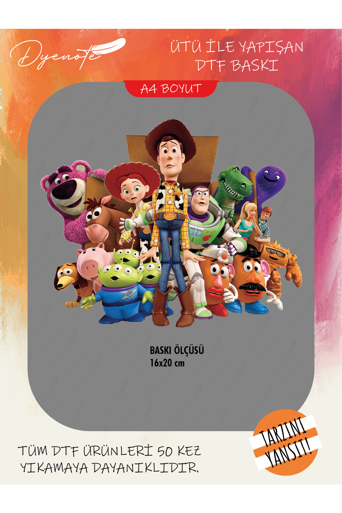 Toy Story 2 DTF Transfer Kağıdı A4 - Ütüyle Yapıştır