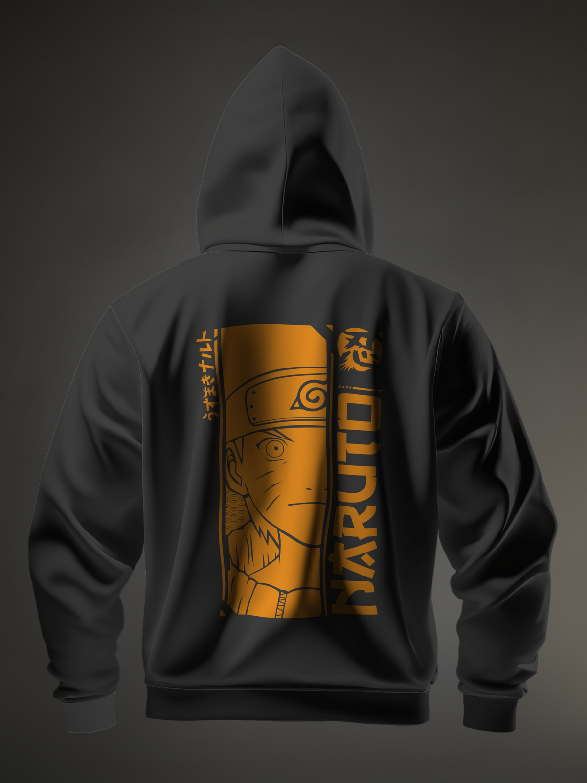 Naruto Uzamaki 5 Naruto Black Men's Oversize Hooded Sweatshirt