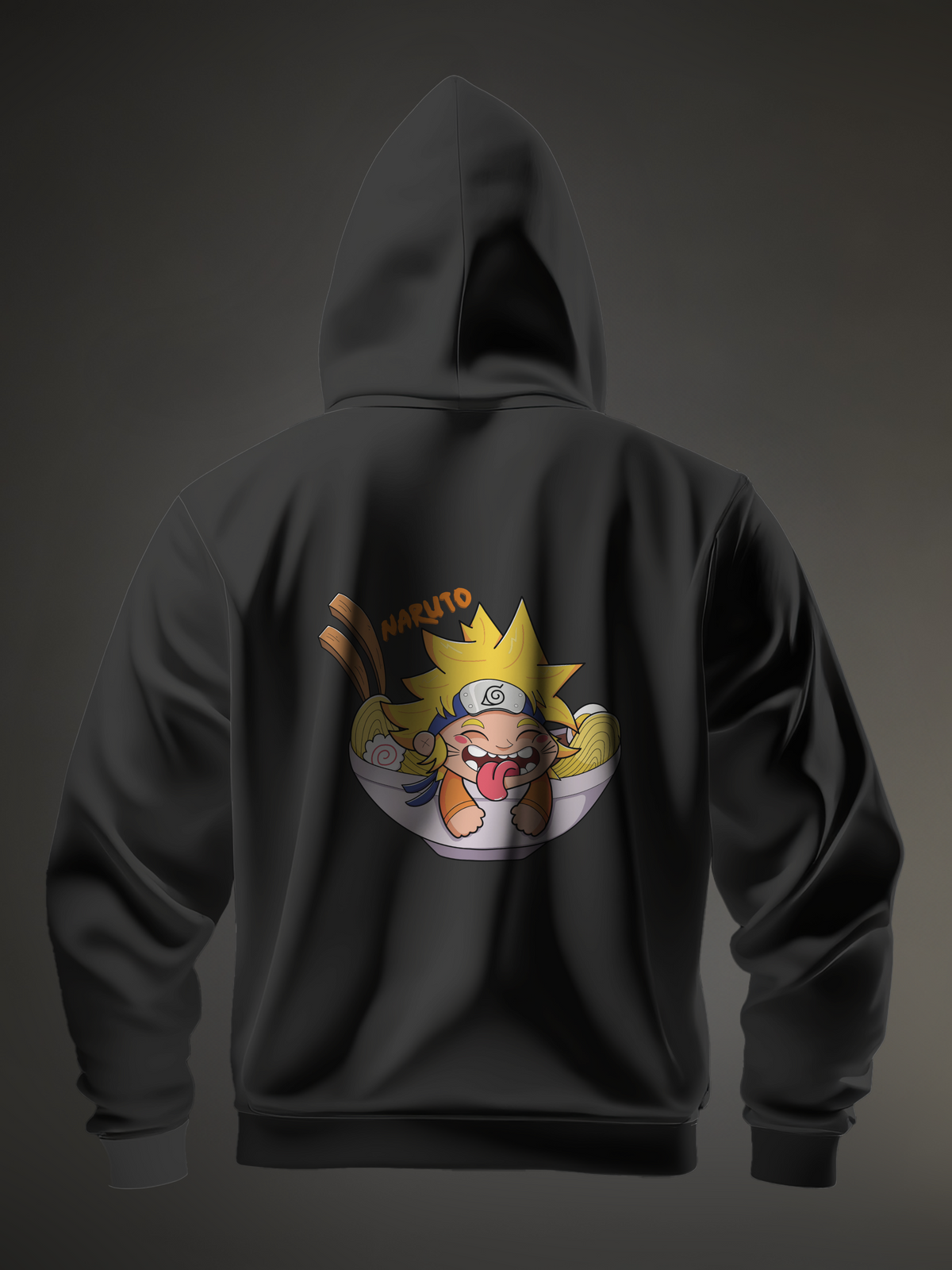 Naruto Uzamaki 2 Naruto Black Men's Oversize Hooded Sweatshirt