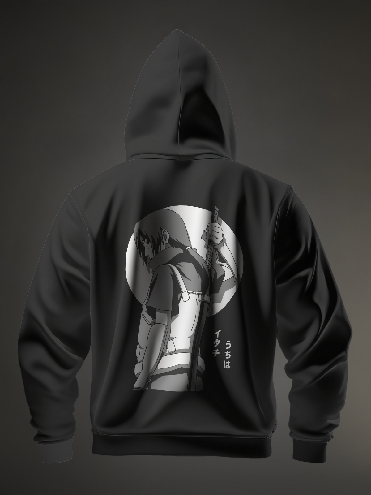 Sasuke Uchiha 3 Naruto Black Men's Oversize Hooded Sweatshirt